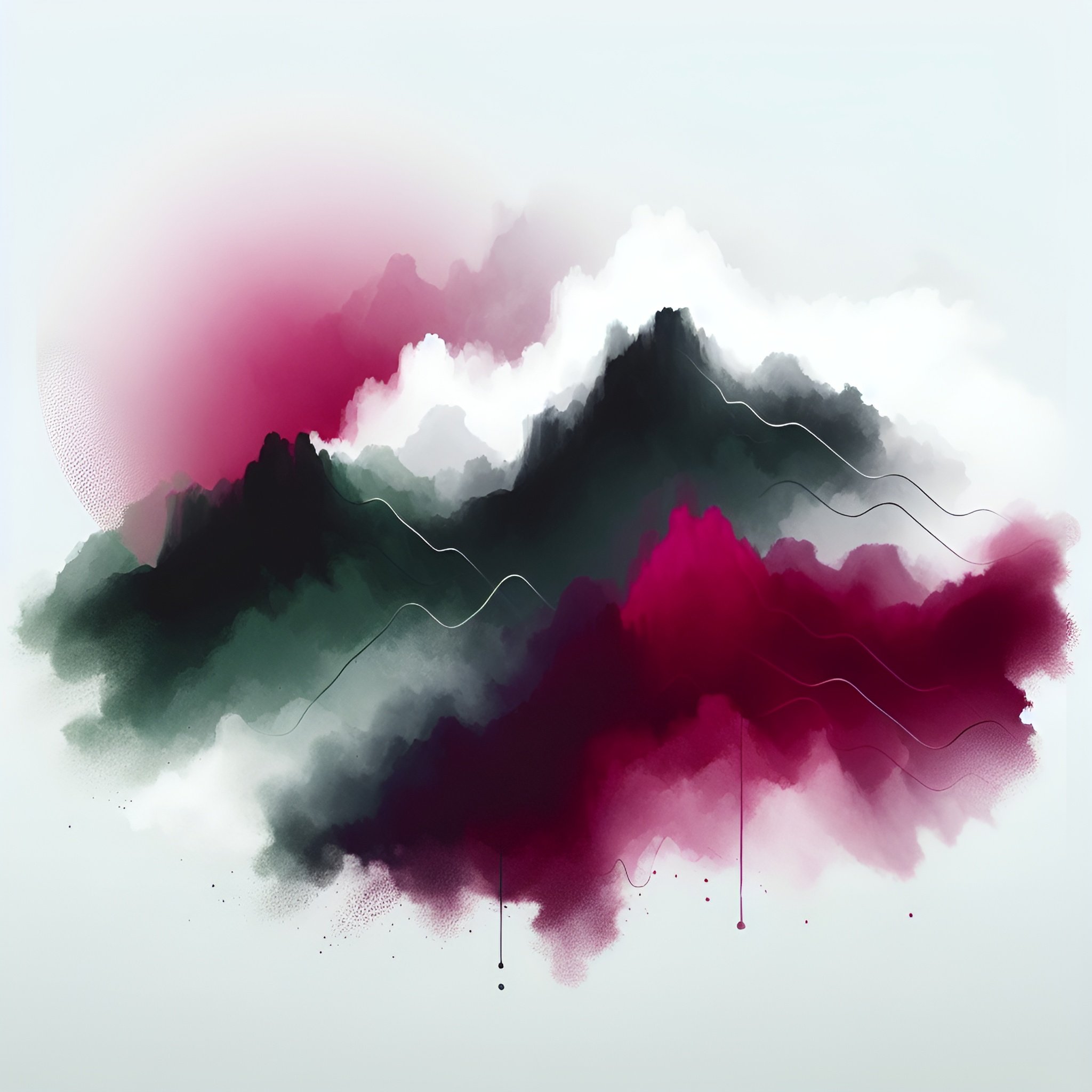 Abstract mountain art